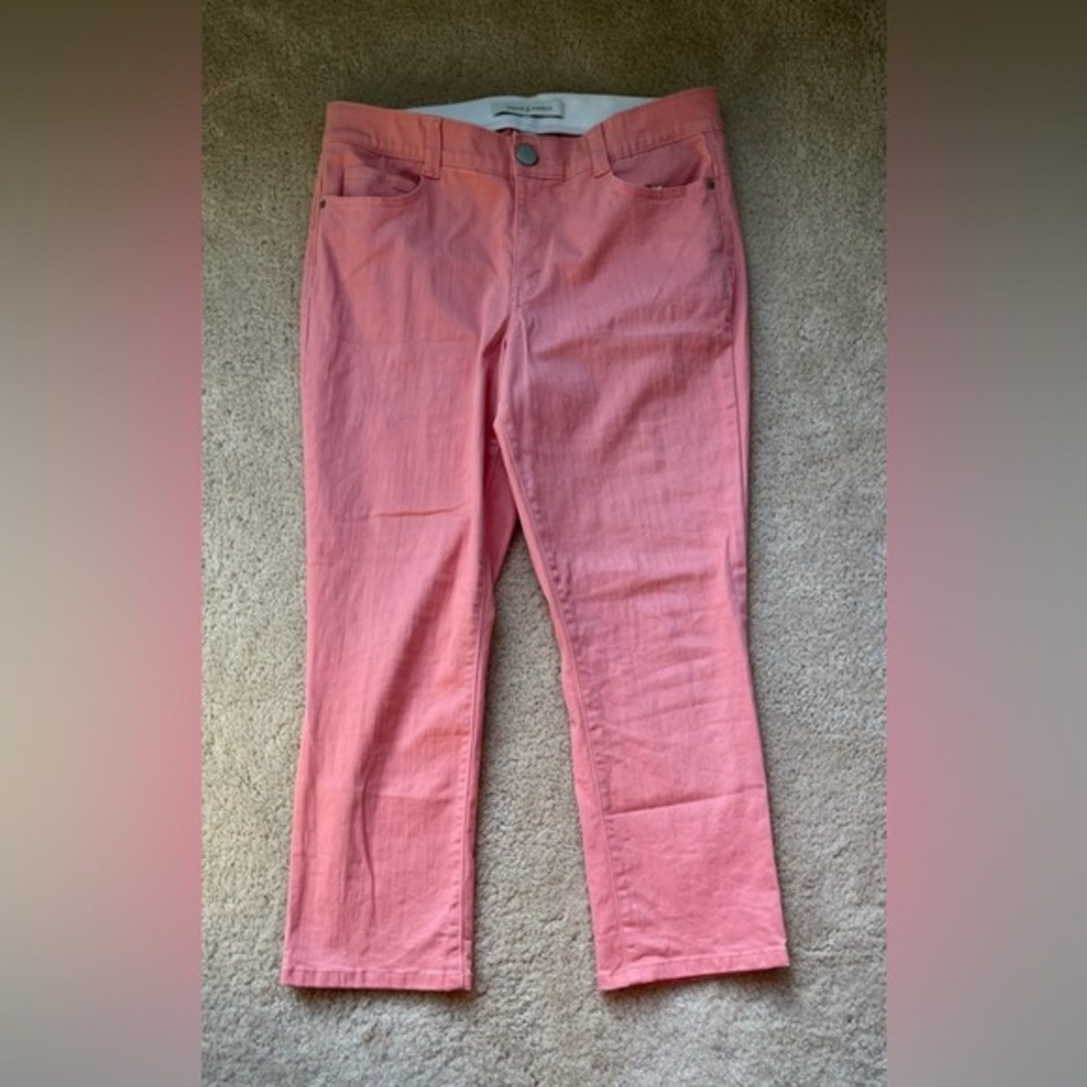 🌻Vintage America Women’s Weekend Crop White Jeans - Size 12/31 - EUC - Stretch